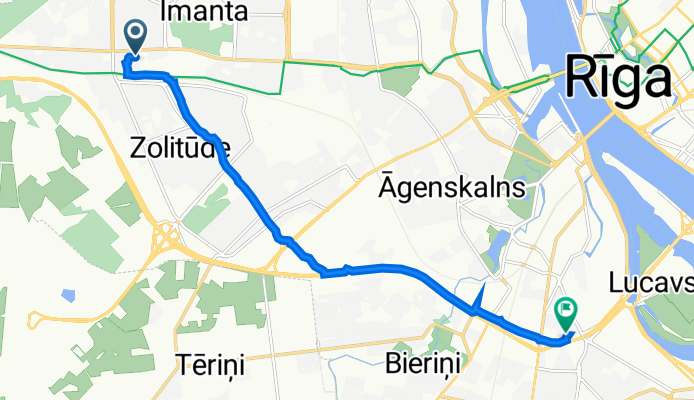 Jūrmalas gatve 96, Riga to Daudzeses iela 16, Riga