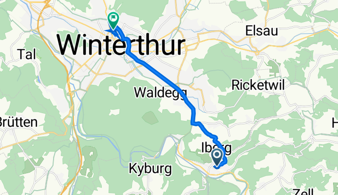Haldenstrasse 24, Zell nach Brunngasse 6, Winterthur