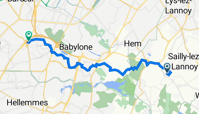 20 Voie, Sailly-lez-Lannoy à Nationale 356, Marcq-en-Barœul