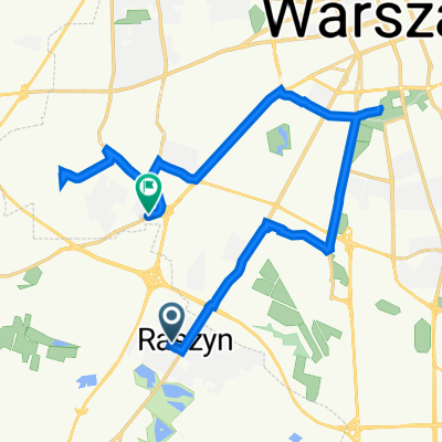 Dolna 8A, Raszyn do Aleje Jerozolimskie 228, Warszawa