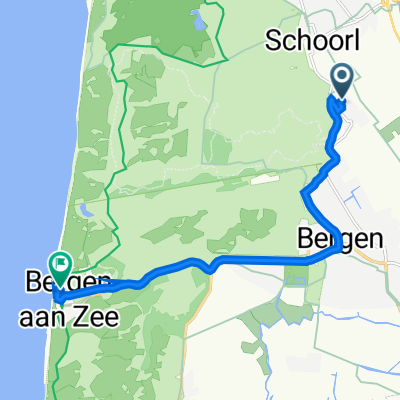 Schoorl nach C F Zeiler Boulevard 12, Bergen aan Zee