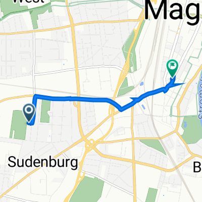 Lutherstraße 14A, Magdeburg nach Breiter Weg 227–230, Magdeburg