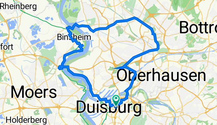 Beeckerwerth - Orsoy - Hoag-Radweg - Landschaftspark - Kanal entlang