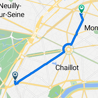 7 Boulevard Flandrin, Paris à 80 Rue de Prony, Paris