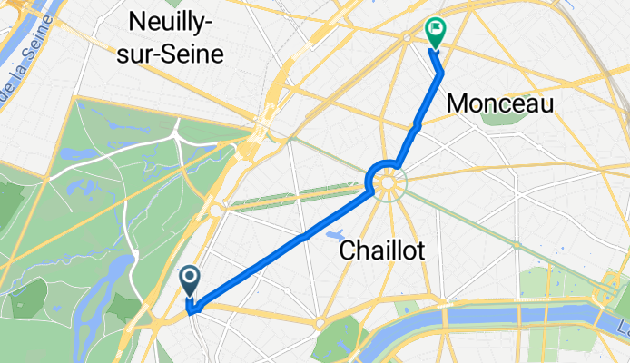 7 Boulevard Flandrin, Paris à 80 Rue de Prony, Paris