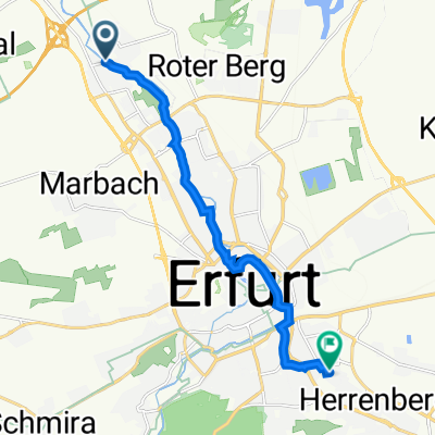 Am Kilianipark, Erfurt nach Am Rabenhügel 35, Erfurt