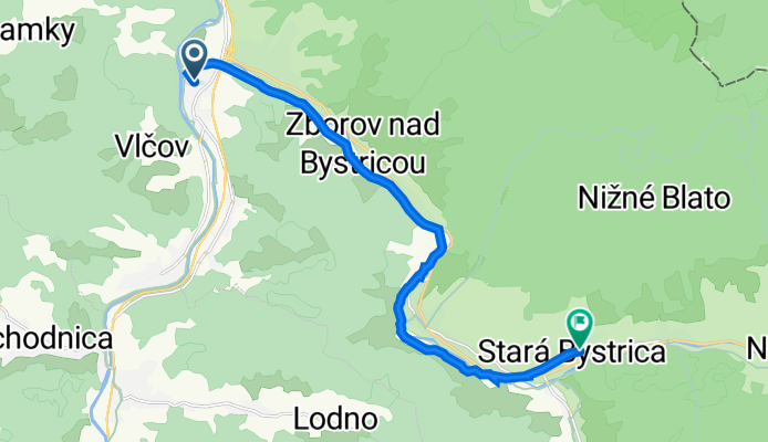 Krásno nad Kysucou do Stará Bystrica
