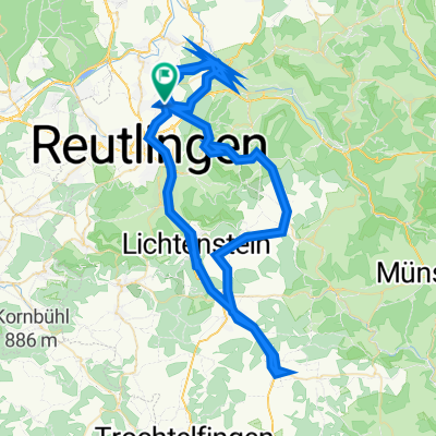 Reichenecker Straße 66, Reutlingen nach Reichenecker Straße 662, Reutlingen