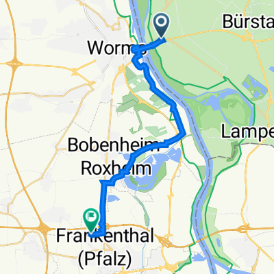 Rheingoldstraße 3A, Lampertheim do Industriestraße 36, Frankenthal