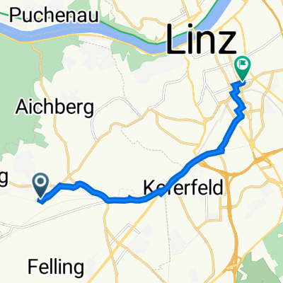 Krumbachweg 38, Leonding nach Goethestraße 52, Linz