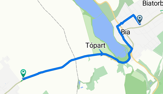 József Attila utca 1., Biatorbágy  lb to Kossuth Lajos utca, Etyek