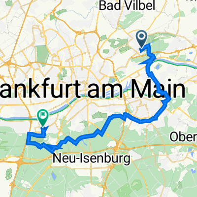 Von Bergen-Enkheim nach Niederrad (über OF)