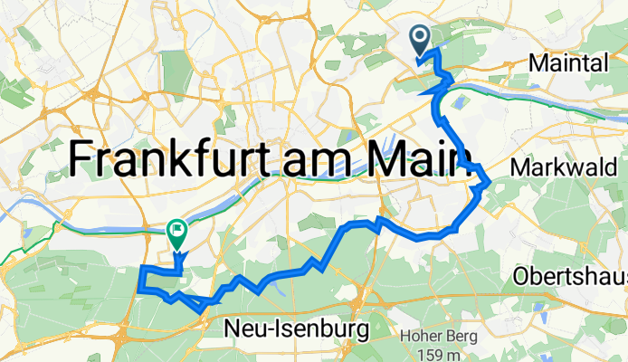 Von Bergen-Enkheim nach Niederrad (über OF)