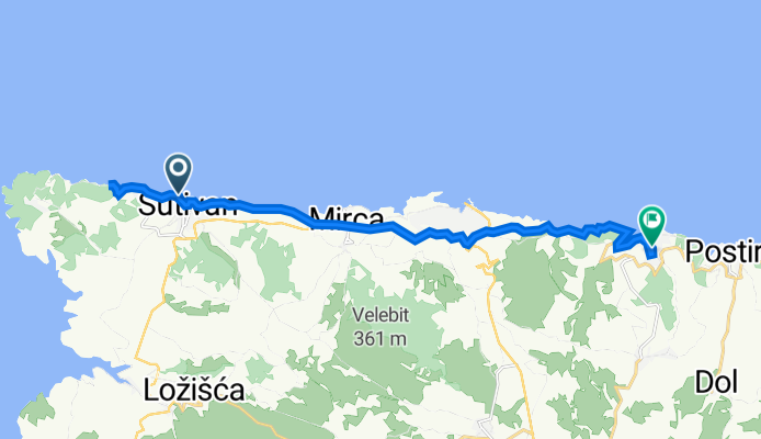 Ulica Domovinskog rata 14, Sutivan to Riva 7–15, Splitska