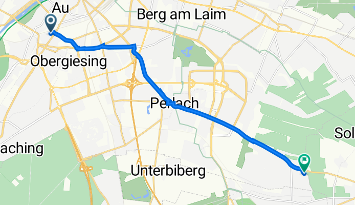 Edelweißstraße 5, München nach Am Hain 10, München
