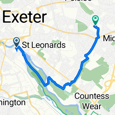 42 Waterside, Exeter to 133 Sweetbrier Lane, Exeter