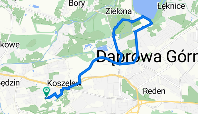 Krakowska 96, Będzin do Krakowska 96, Będzin