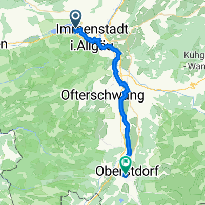 Forellenweg 2, Immenstadt im Allgäu nach Weststraße 15, Oberstdorf