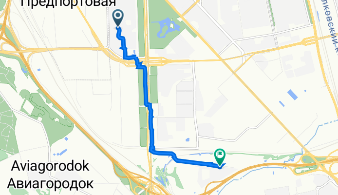 5-й Предпортовый проезд, 8 к2, Санкт-Петербург до Пулковское шоссе, 42 к6 с1, Санкт-Петербург