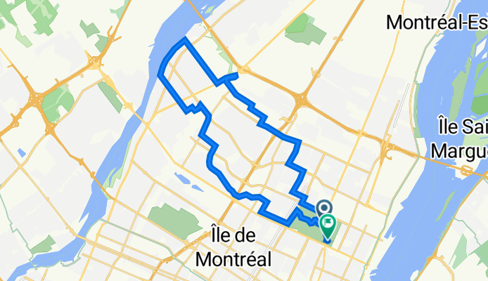 Rue Sherbrooke Est 4601, Montréal to Avenue Pierre-De Coubertin 4545, Montréal