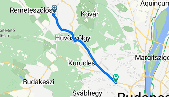 Csatlós utca 56., Budapest to Városmajor utca 75., Budapest