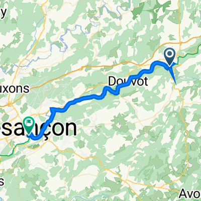Baume-les-Dames to Eurovélo 6, Besançon