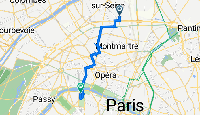 De Avenue Michelet 128, Saint-Ouen-sur-Seine à Rue de l'Université 136, Paris