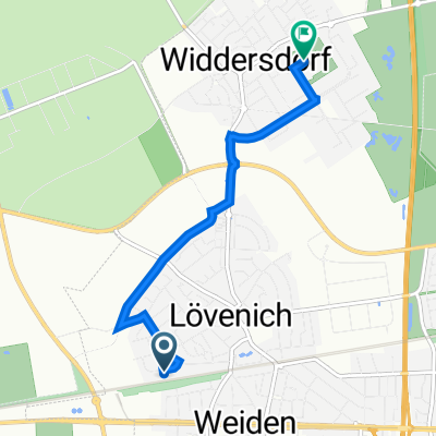 Wupperstraße 82, Köln nach Neue Sandkaul 21, Köln
