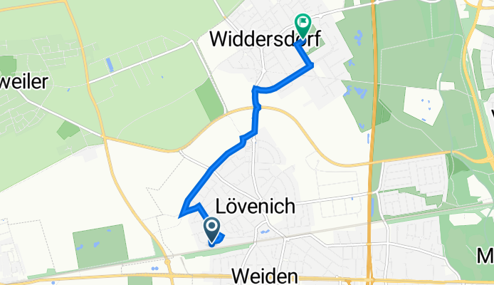 Wupperstraße 82, Köln nach Neue Sandkaul 21, Köln