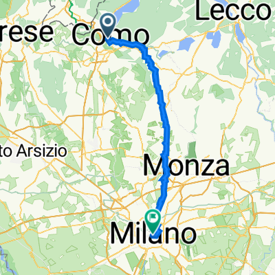 Piazza Cacciatori delle Alpi 71, Como nach Piazza della Scala 3, Mailand