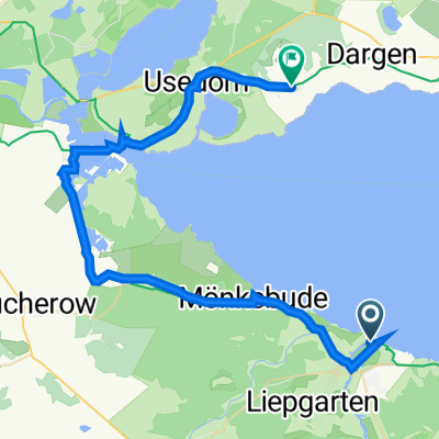 Ueckermünde nach Stolpe auf Usedom