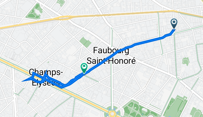 43 Rue de Miromesnil, Paris à 42 Rue de Ponthieu, Paris