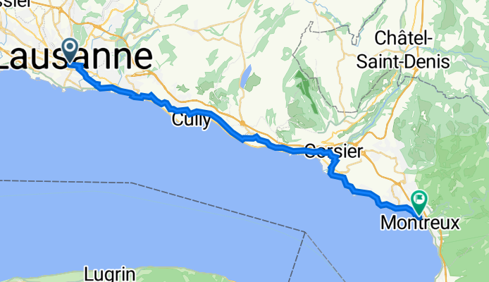 Rue du Grand-Chêne 1, Lausanne nach Rue de la Gare 32B, Montreux