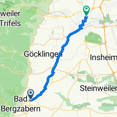 B38, Pleisweiler-Oberhofen nach Konrad-Krez-Straße 19, Landau in der Pfalz