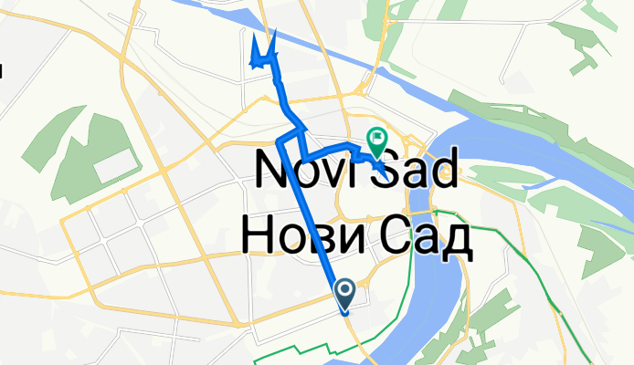 Bulevar oslobodjenja 135, Novi Sad to Djordja Rajkovica 2, Novi Sad