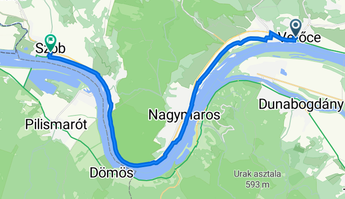 Maros utca, Verőce to Szt Imre utca 30–32., Szob