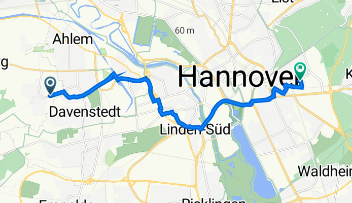 Stadtweg, Seelze nach Dickensstraße 25, Hannover