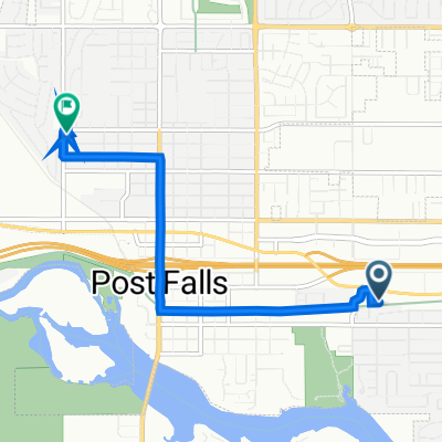 East Seltice Way 1602, Post Falls to North Chase Road 1418, Post Falls
