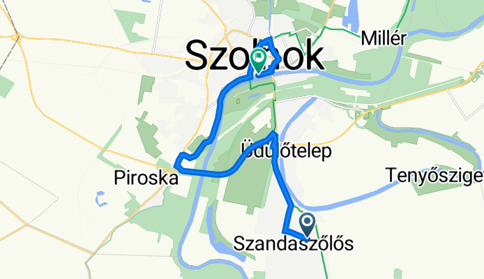 Pázmány Péter utca 45, Szolnok to Sóház utca 2, Szolnok