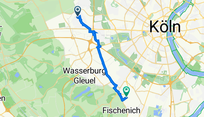 Sankt-Georg-Straße 21A, Köln nach Ursulastraße 109A, Hürth