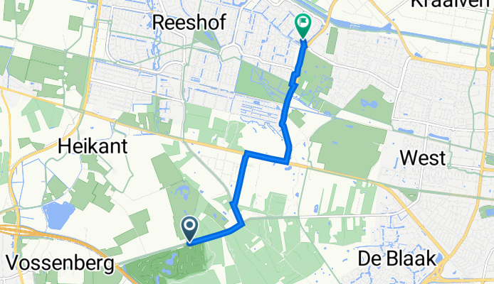 Gilzerbaan 400, Tilburg naar Bolswardstraat 41, Tilburg