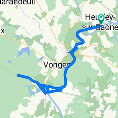 De Rue du Patis 13, Heuilley-sur-Saône à Rue du Patis 11, Heuilley-sur-Saône