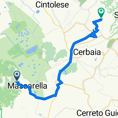 Via delle Cerbaie 22–24, Fucecchio to Via Stradella 1489B, Larciano
