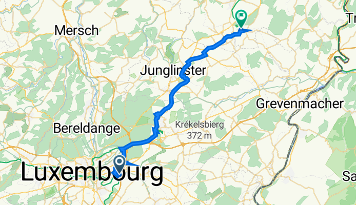 34 Rue Haute, Luxembourg to 3 Becher Gare, Bech