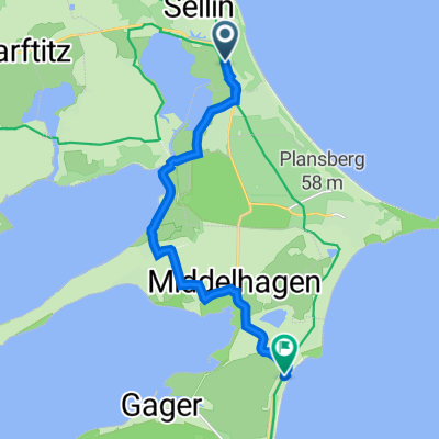 Friedrich-von-Hagenow-Straße 3, Sellin nach L 292, Mönchgut