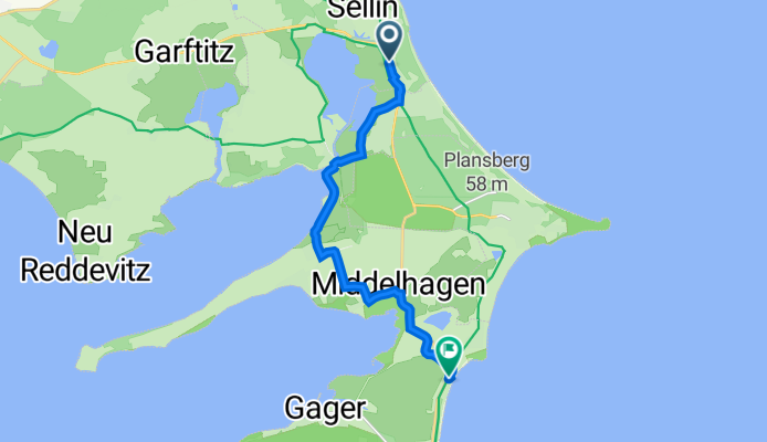 Friedrich-von-Hagenow-Straße 3, Sellin nach L 292, Mönchgut