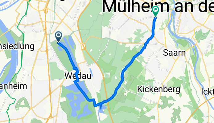 Bertaallee 7, Duisburg nach Prinzeß-Luise-Straße 75, Mülheim an der Ruhr