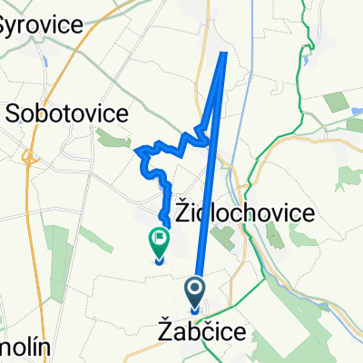 Unkovická, Žabčice do Hrušovany u Brna