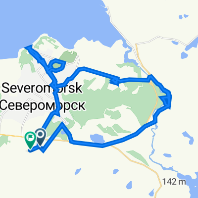 Гвардейская улица, Североморск до Гвардейская улица, 52, Североморск