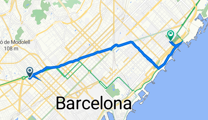 Carrer de Buenos Aires, 44, Barcelona a Carrer de la Selva de Mar, Barcelona